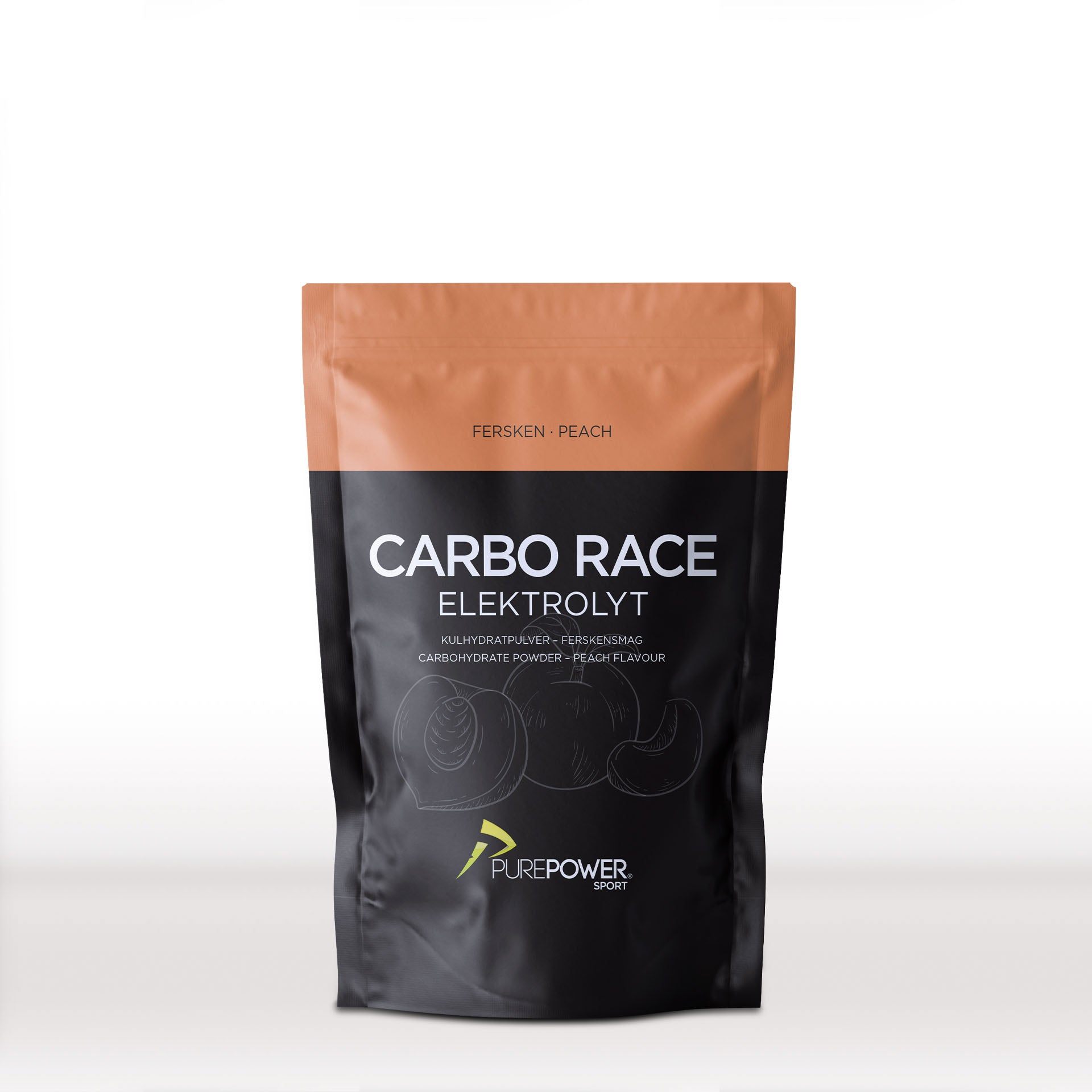 Carbo Race Elektrolyt - Fersken 1 kg